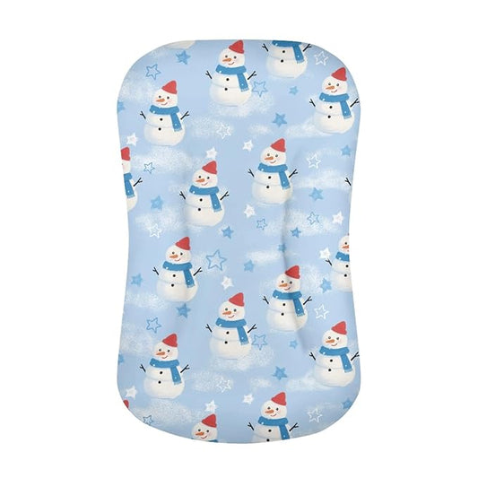Cute Snowman Snuggle Me Lounger for Baby Nest Cover Baby Loungers Pillow Infant Lounger Sleeping for 0-12 Months Travel Infant Crib Covers
