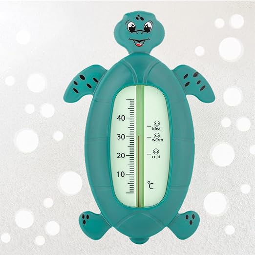 Reer Turtle Baby Thermometer for Bath, Child-Proof Bath Thermometer, Green