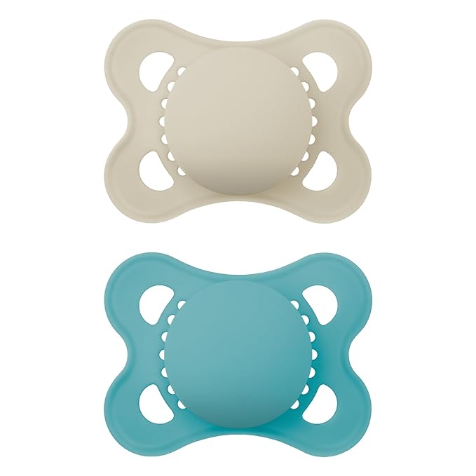 MAM Original Matte Baby Pacifiers, Binky for Boys 0-6 Months, BPA-Free Silicone Nipple, Easy to Clean, Best for Newborn Babies, 2 Count Binkies with Sterilizer Case (Pack of 12)