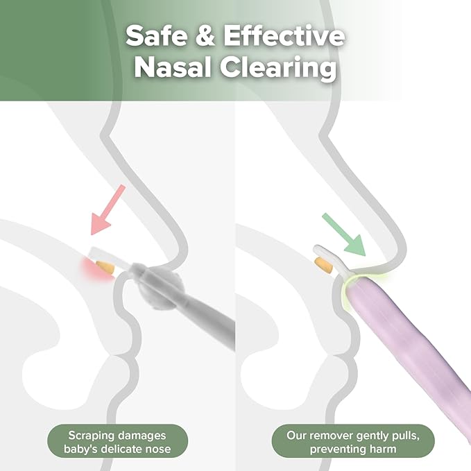 haakaa Baby Nose Cleaner & Ear Wax Removal Tool,The Unique Crocodile-Shaped Design,Baby Essentials - Lavender