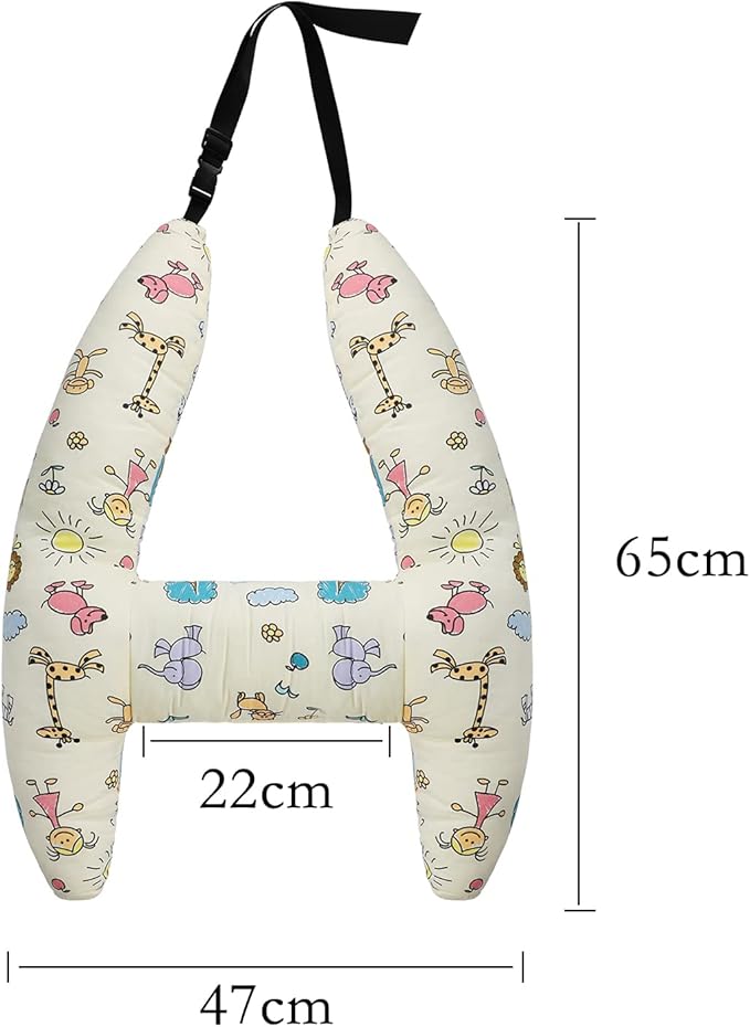 H Shape Car Sleeping Pillow for Kids Adults Head and Body Support Soft H Shaped Seatbelt Pillow Carseat Neck Pillow Headrest Aircraft Travel Pillow for Long-Distance Travel
