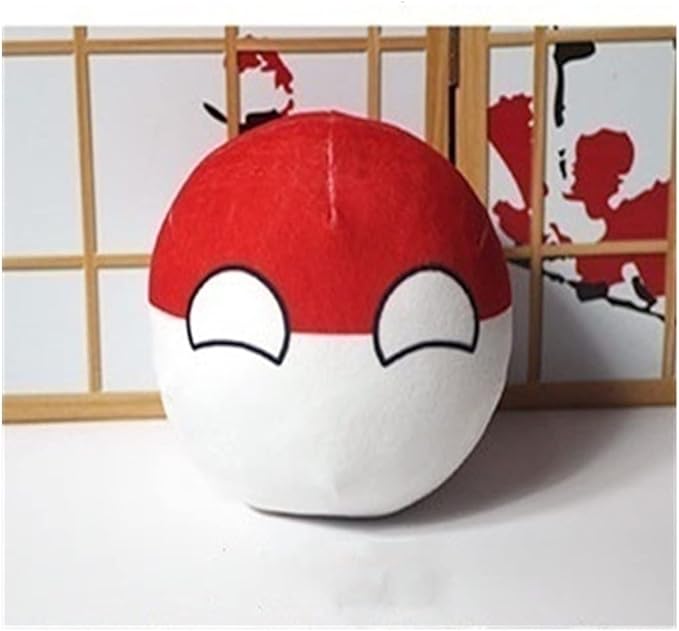 7.9in Poland Ball, Countryball,Poland,Canada,United Kingdom, France, Country Ball,Decorations, Anime Cosplay, Country Balls(Color : Poland, Size : 20cm)