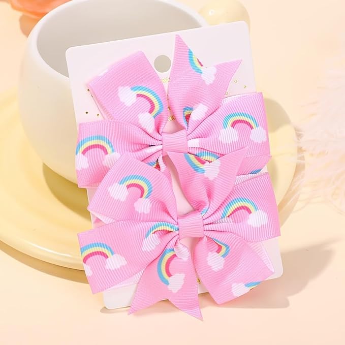 Baby Rainbow Cloud Headband Girls Hair Clips Pin Cloud Hair Band Rainbow Headwear BBG17 (Hair Clips-D)