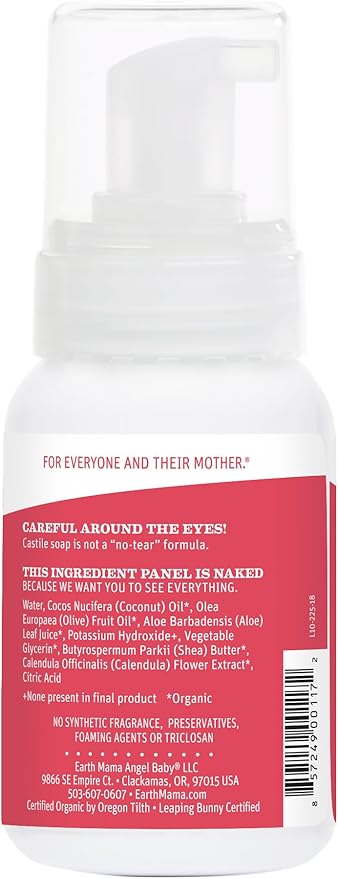 Earth Mama Simply Non-Scents Baby Wash Foaming Hand Soap Refill, All-Purpose Body Wash for Sensitive Skin, Castile Soap with Coconut Oil, Shea Butter, Calendula, & Aloe, 5.3 Fl Oz (Pack of 2)