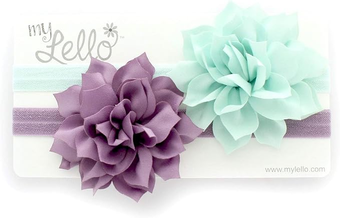 My Lello Petal Flower Headbands Baby - Girls - Toddler Stretchy Elastic Pair