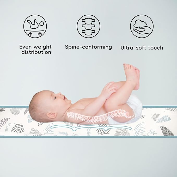 Portable Baby Lounger, Soft Baby Nest Cover Breathable Cotton Fabric, Adjustable Infant Lounger for Baby, Adjustable Size and Strong Zipper, Extended Space for Newborn 0-24 Months, Leaf