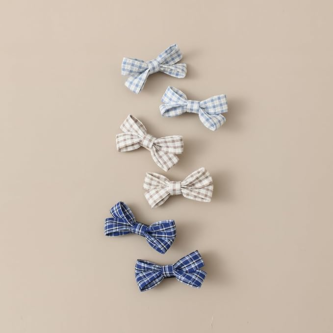 Baby Girls Hair Bows Set, 16 Pack Infant Hair Clips Fully Covered Barrettes, Toddler Hair Accessories for Babies, Kids Newborn Fine Hair in Pairs