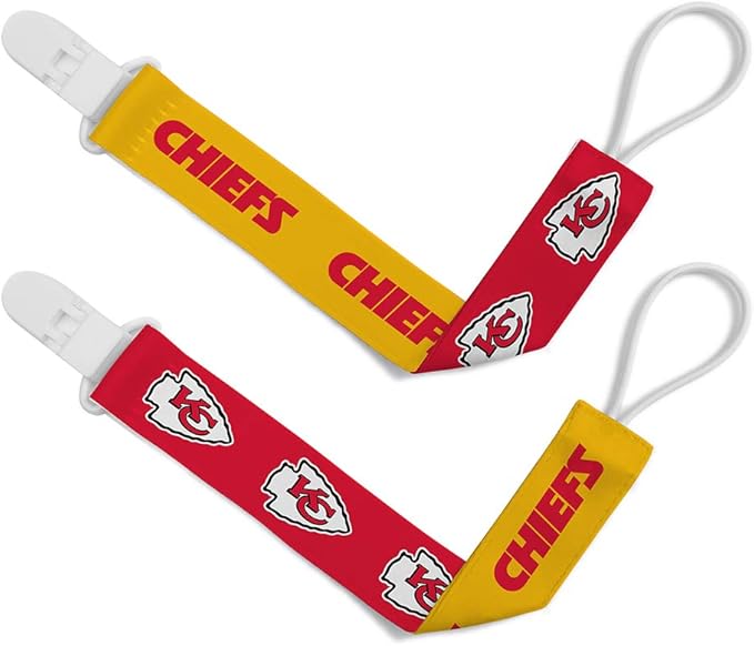 BabyFanatic Officially Licensed Unisex Pacifier Clip 2-Pack - NFL