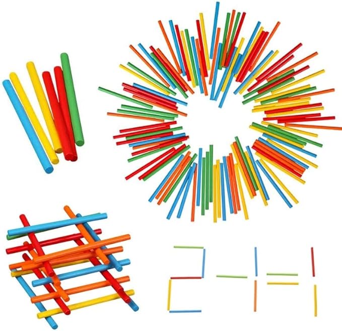 Tvoip Wooden Abacus for Kids Math with 100 Beads and 100 Counting Sticks Educational Math Games Preschool Learning Toys Learning Number Abacus for Toddler, Mathematics Toy Beads Game