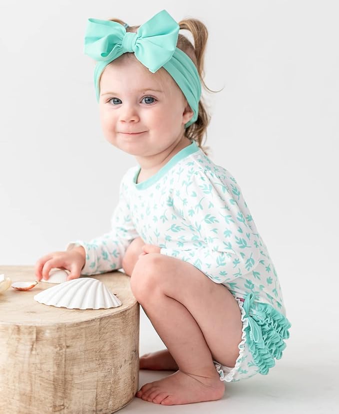 RuffleButts® Girls Swim Bow Headband