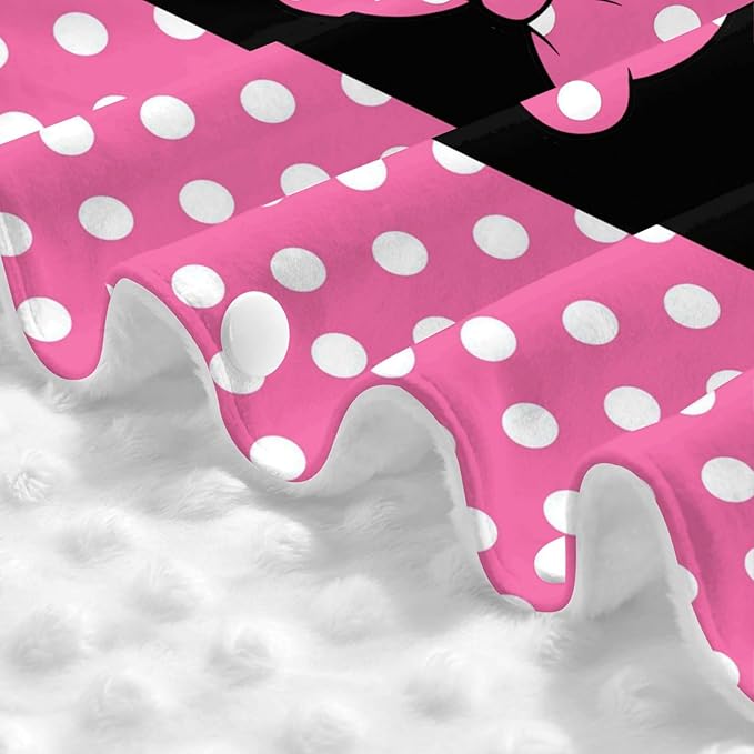 Pink Black Bow Polka Dot Car Seat Canopy Cover, Universal Fit for Infant Car Seats，Breathable,Multi-Use Nursing Cover, Gift Ready