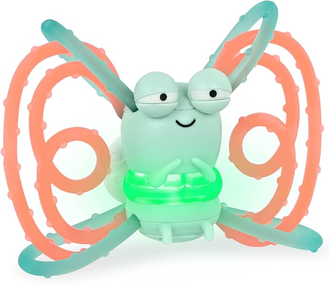 B. toys – Sensory Teether – Glowing Firefly Toy – Light – up Baby Toys – Interactive Teething Toy for Babies – 3+ Years Months – Spark Buddy