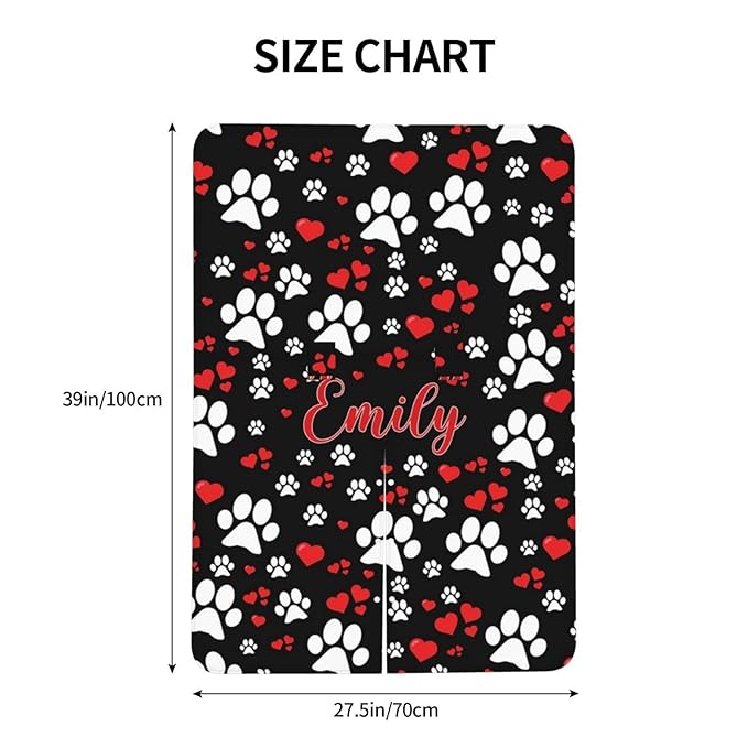 Custom Baby Car Seat Cover with Name – Personalized Dog Paw Nursing Cover, Infant Carseat Canopy, Shopping Cart Cover – Soft, Breathable & Warm – Ideal Shower Gift for Baby Girls & Boys