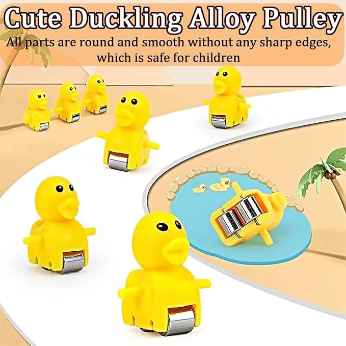 Small Ducks Climbing Toys,Electric Duck Climbing Stairs Tracks Slide Toy Set,Duck Roller Coaster Toy with Flashing Lights & Music On/Off Button
