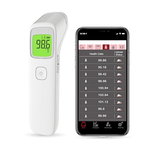 Uright Wireless Forehead Thermometer, Non-Contact Digital Thermometer for Adult, Baby and Children