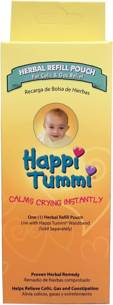 Happi Tummi Herbal Refill Pack - Relief for Infants and Babies with Colic, Gas, and Upset Tummies (1 Pack)