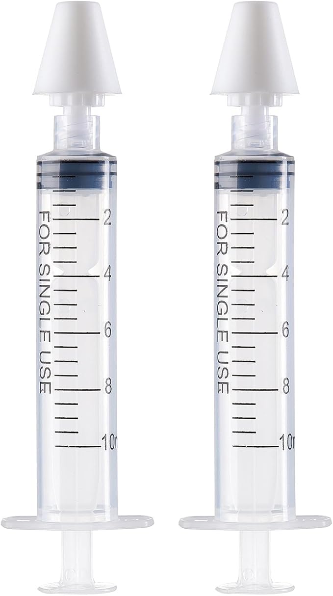Nasal Sprayer Saline Syringe, 8 Pack 10ml Refillable Continuous Fine Mist Nasal Irrigator Nose Wash Cleaner for Child's Sinus Congestion Relief, Rinsing Device for Babies & Kids