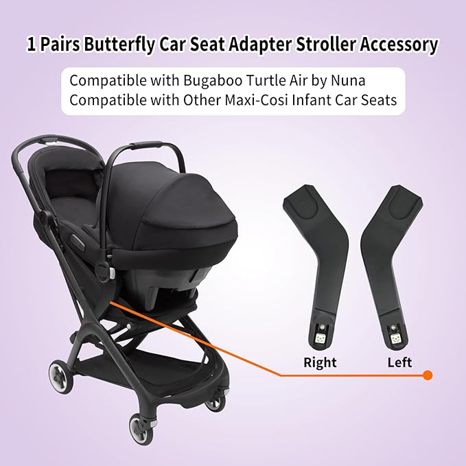 Butterfly Car Seats Adapter,Butterfly Adapter Infant Stroller Accessory Compatible with Nuna Pipa Lite Rx and Cybex Aton M and Maxi COSI Pebble 360
