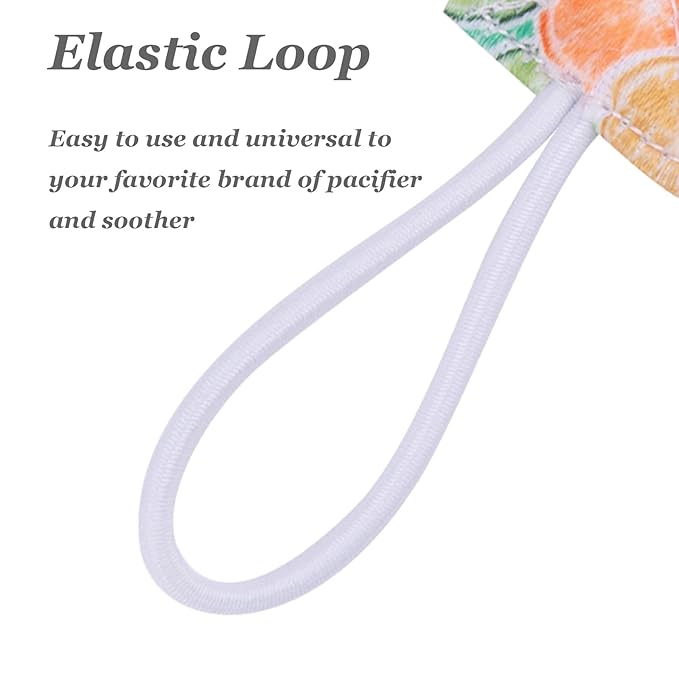 babygoal Fruit Pacifier Clips, 6 Pack Binky Paci Holder Leashes Fits for Most Baby Pacifiers and Binkies