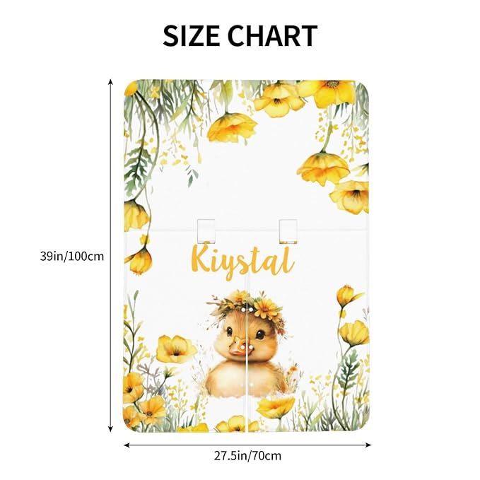 Personalized Baby Car Seat Canopy with Name – Custom Little Duck Minky Nursing Cover for Boys & Girls, Soft Stroller Cover for Infants & Newborns, Carseat Canopy for Breastfeeding