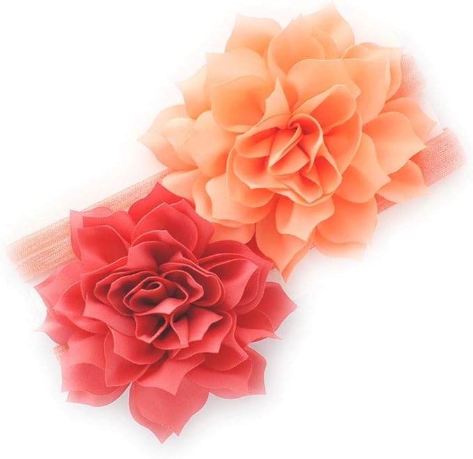 My Lello Petal Flower Headbands Baby - Girls - Toddler Stretchy Elastic Pair