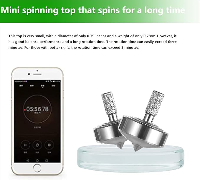Stainless Steel Spinning Top, Precision Mini Desktop Gyroscope, Kill Time Reduce Stress ADHD Toys, Perfect Balance Gyro (3PCS Black+Silver+Iridescent Style 2)