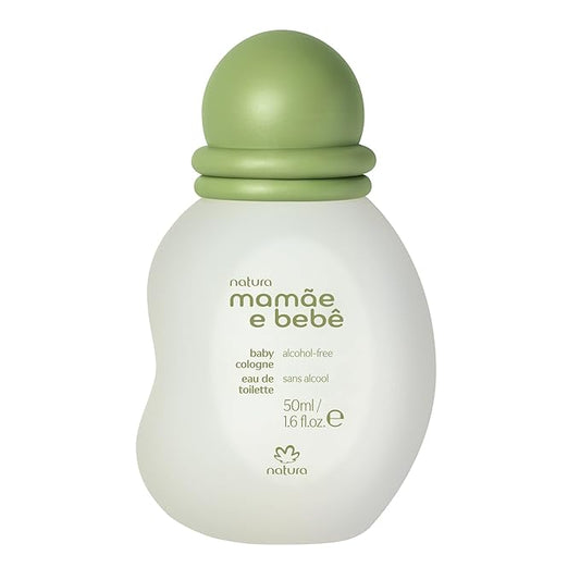 Natura - Baby Cologne | Gentle Fresh Scent for Babies | Alcohol-Free, Hypoallergenic, Pediatrician Tested, Vegan & Safe Daily Use - Mamãe e Bebê, Mom and Baby– 1.6 fl oz (50ml)