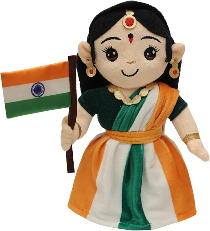 Panda's Box Musical Bharat MATA (Medium - 30 cms) | Musical Soft Plush Toy | Best Gift for Infants, Toddlers & Babies