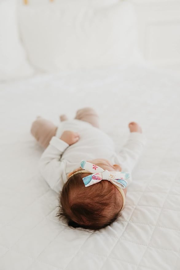Copper Pearl Baby Bows: Stylish Headbands for Baby Girls, Premium Soft and Stretchy Baby Headbands, Perfect for Newborns, Trendy Designs - Bloom