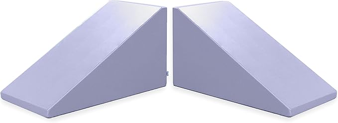 Foamnasium Mega Wedge Set, Indoor Foam Playset, 2 Piece Soft Toddler and Active Kids Play Foam Climber for Crawling, Climbing, Sliding and Jumping, Made in The US, Enhanced Lavender