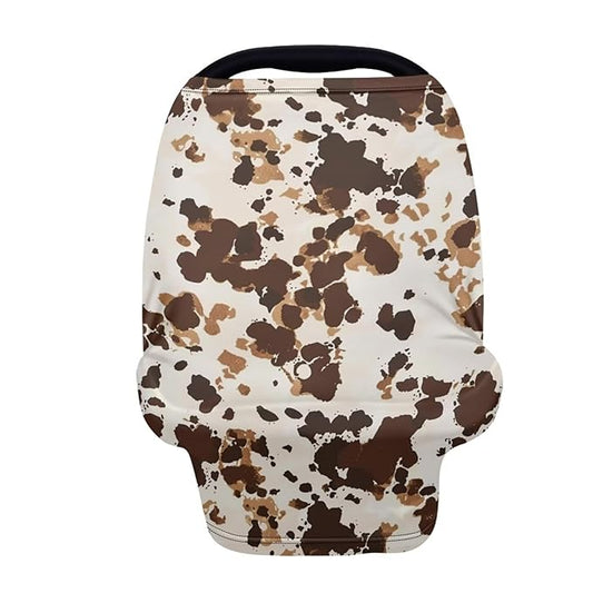 Youngerbaby Cow Nursing Cover for Newborns Breastfeeding Cover Scarf Baby Car Seat Covers Infant Stroller Cover Carseat Canopy for Girls and Boys Full Coverage