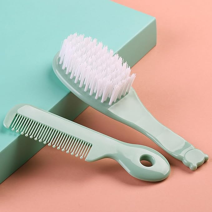 Infant Hair Brush Portable Compact Hair Brushes Caps Hair Comb Kids Bath Soothing Brush For Child Sensitive Skin, Yellow