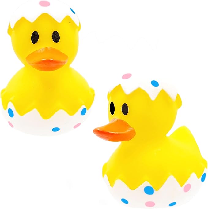 The Dreidel Company Happy Easter Rubber Duck Toy Bunny Rabbit Duckies for Kids Easter Eggs, Bath Birthday Gifts Baby Showers Summer Beach and Pool Activity, 2" (800-Pack)
