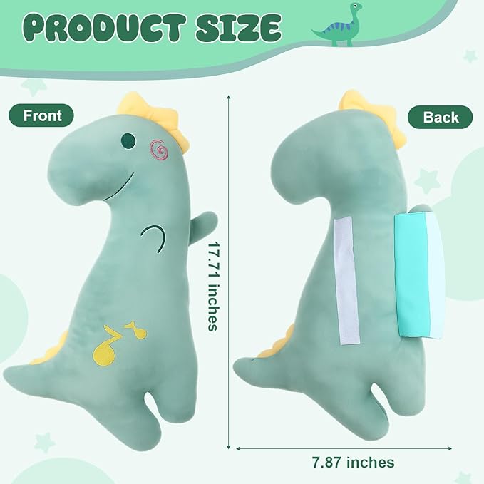 Lenwen 2 Pcs Seat Belt Pillow for Kids Cover for Boys Girls Seatbelt Cushion Pillow for Toddler Car Strap Covers for Travel Sleep Neck Head Support Pad(Green,Dinosaur)
