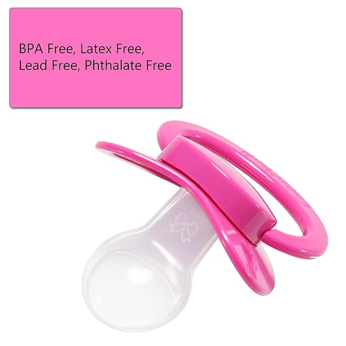 CutiePlusU Adult Sized Pacifier Dummy Big Shield 3 Pack-Dark Blue,Dark Pink,Dark Purple