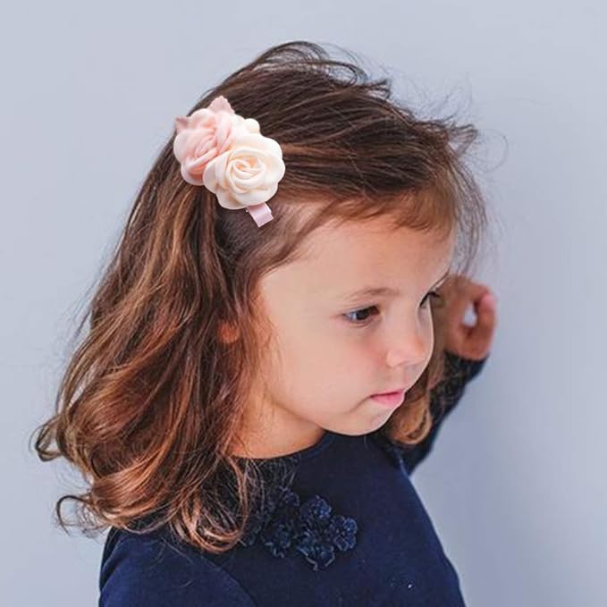 Flower Hair Clip BFNAAgirl Baby Girl Hair Bows Exquisite Hair Accessories Alligator Clips for Infants Toddlers Teen Kids Gift 3pcs/set