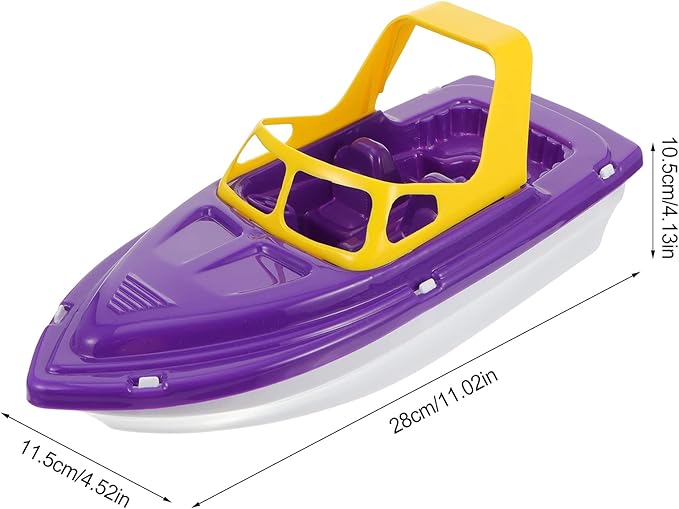 TOYANDONA Boat Bath Toy - Floating Speedboat Bathtub Toy Boat Plastic for Baby Toddler Bath Kids Shower Pool Beach and Water Play