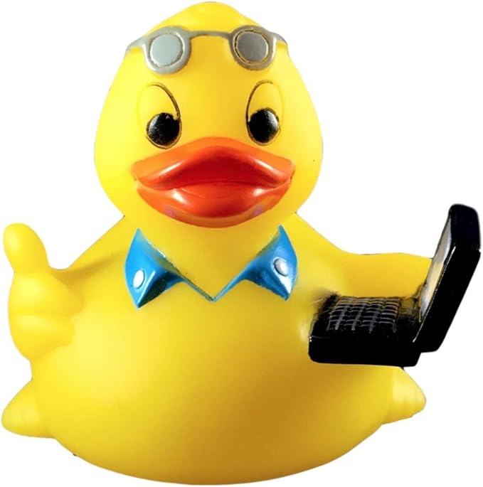 3" Rubber Duck [Sealed Hole, Floats Upright] - Baby Safe Bathtub Bathing Toy - Office Rubber Duck