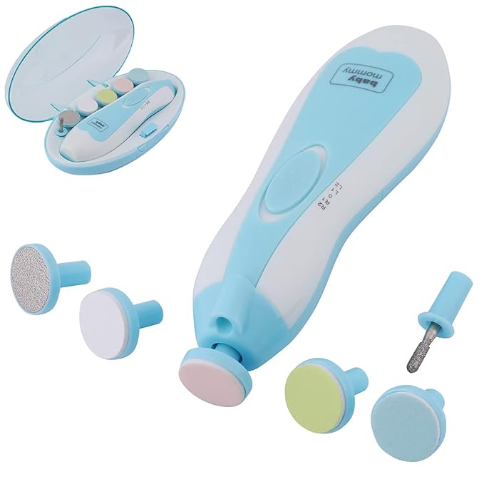 Baby Nail File Electric, 16 in 1 Baby Nail Trimmer Manicure Kit Baby Fingernail Clippers with Light, Baby Nail Grinder Toes Care Trim Polish Grooming Set for Infant Toddler with