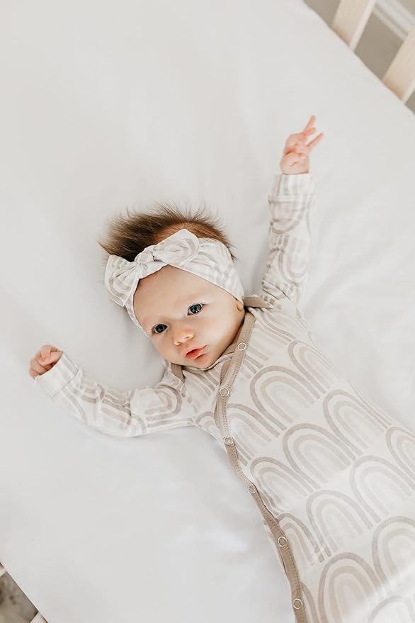 Copper Pearl Baby Bows: Stylish Headbands for Baby Girls, Premium Soft and Stretchy Baby Headbands, Perfect for Newborns, Trendy Designs - Bliss