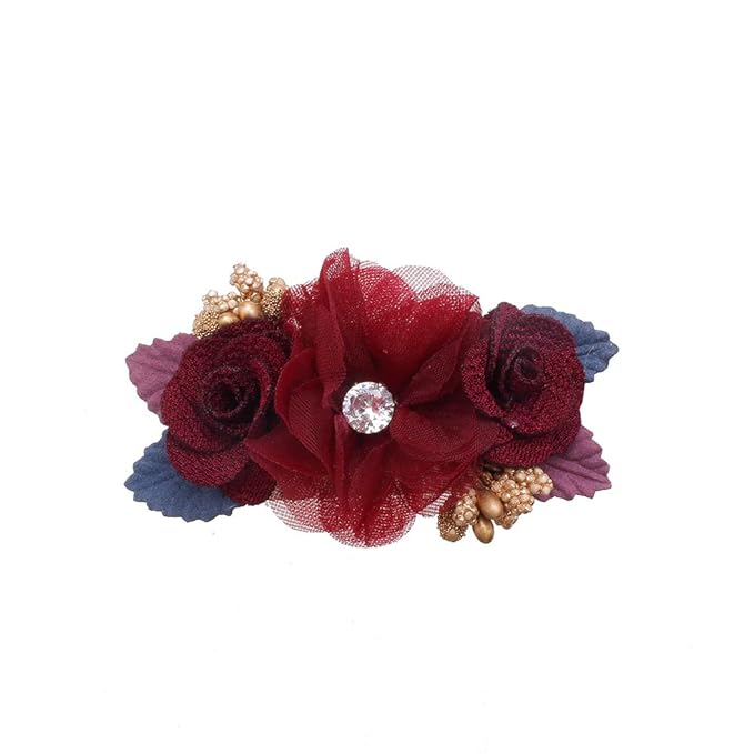 Flower Hair Clips Set-Cherrboll 3pcs Floral Hair Bow Accessories for Baby Girl Toddles Teen Gifts