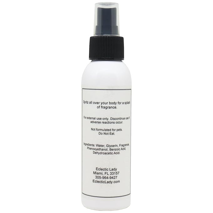 Eclectic Lady Baby Powder Body Spray, Double Strength, 8 ounces, Body Mist for Women with Clean, Light & Gentle Fragrance, Cologne with Soft, Subtle Aroma For Daily Use