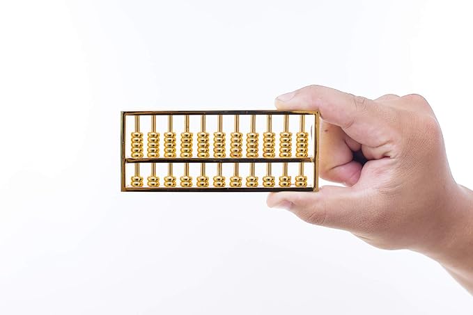 BRABUD Mini Copper Abacus Decoration Chinese Calculator Math Calculating Tool for Kids Adult Collection WQ018