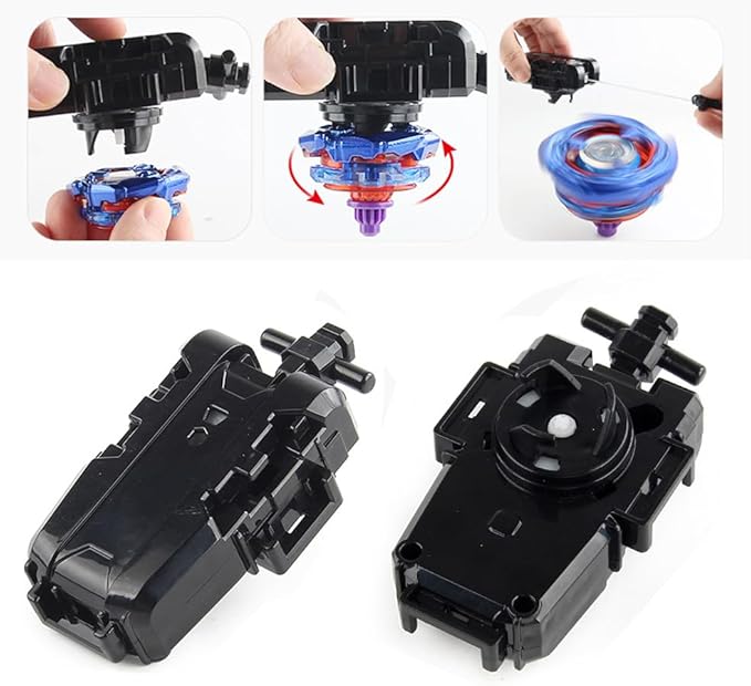 ASVEXKW Battling Set, Spinninning Top Burst Boy Combat Battling Game Set, Spinning & Launchers, Greats Birthday Gift for Boys, 8 & 10 Spinning Tops (08)