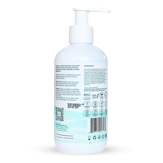 Baby Shampoo & Body Wash | Tear-Free, Plant-Based Formula for Gentle Cleansing, Nurturing, and Ethical Care, Free from Harmful Chemicals