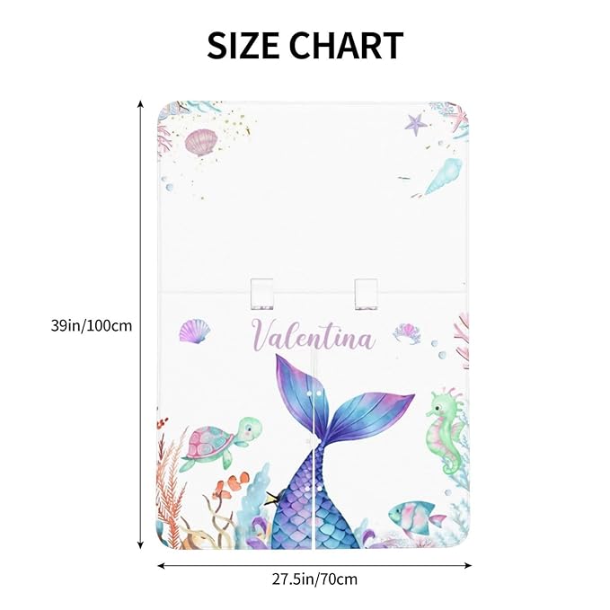 Personalized Baby Car Seat Canopy for Babies, Custom Name Car Seat Covers for Baby Girls, Mermaid Opening Minky Nursing Breastfeeding Cover for Infant, Carseat Canopies for Newborn