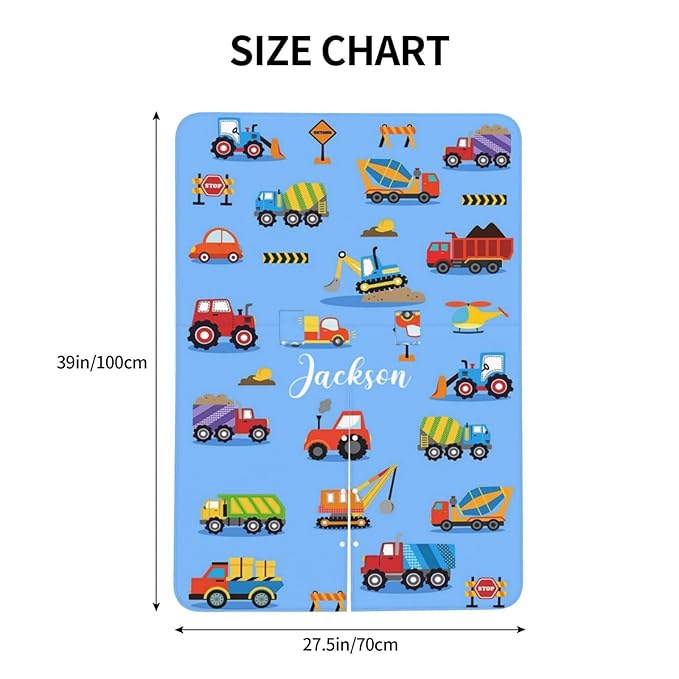 Custom Baby Car Seat Canopy for Babies with Name, Personalized Construction Truck Baby Car Seats Covers for Boys, Opening Minky Nursing Breastfeeding Stroller Cover Infant Carseat Canopies for Newborn