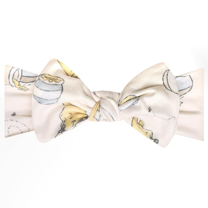 Copper Pearl Baby Stretchy Soft Knit Headband Bow Hunny