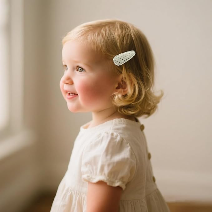 12 Pcs Floral and Solid Baby Hair Clips - 6 Styles Snap Barrettes (2 Each) for Girls & Toddlers, Non-Slip Toddler Hair Clips for Easy Outfit Matching
