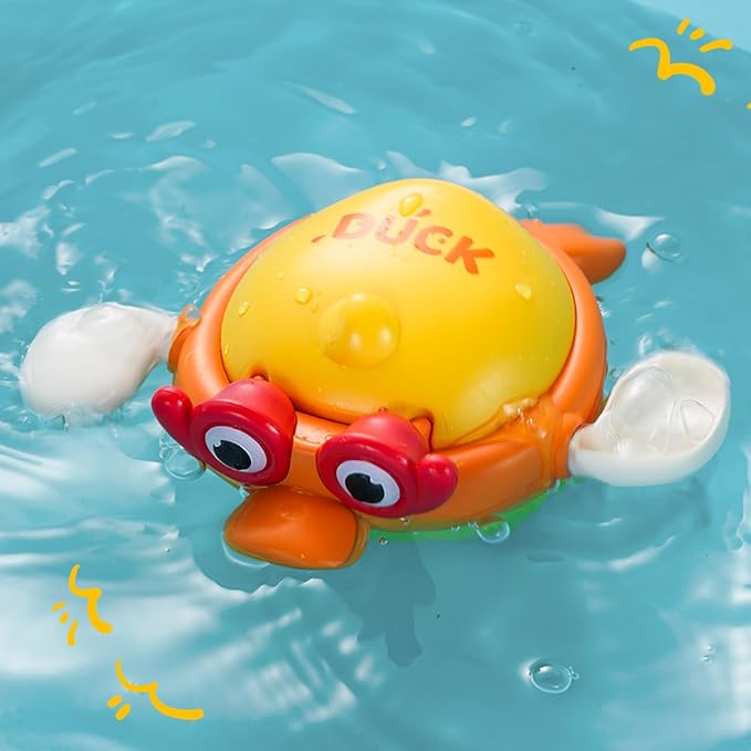Wind-Up Floating Duck Bath Toy, Bath & Pool Fun for Babies 6-12 Months, Toddlers 1-3 Years - Perfect Baby Toys